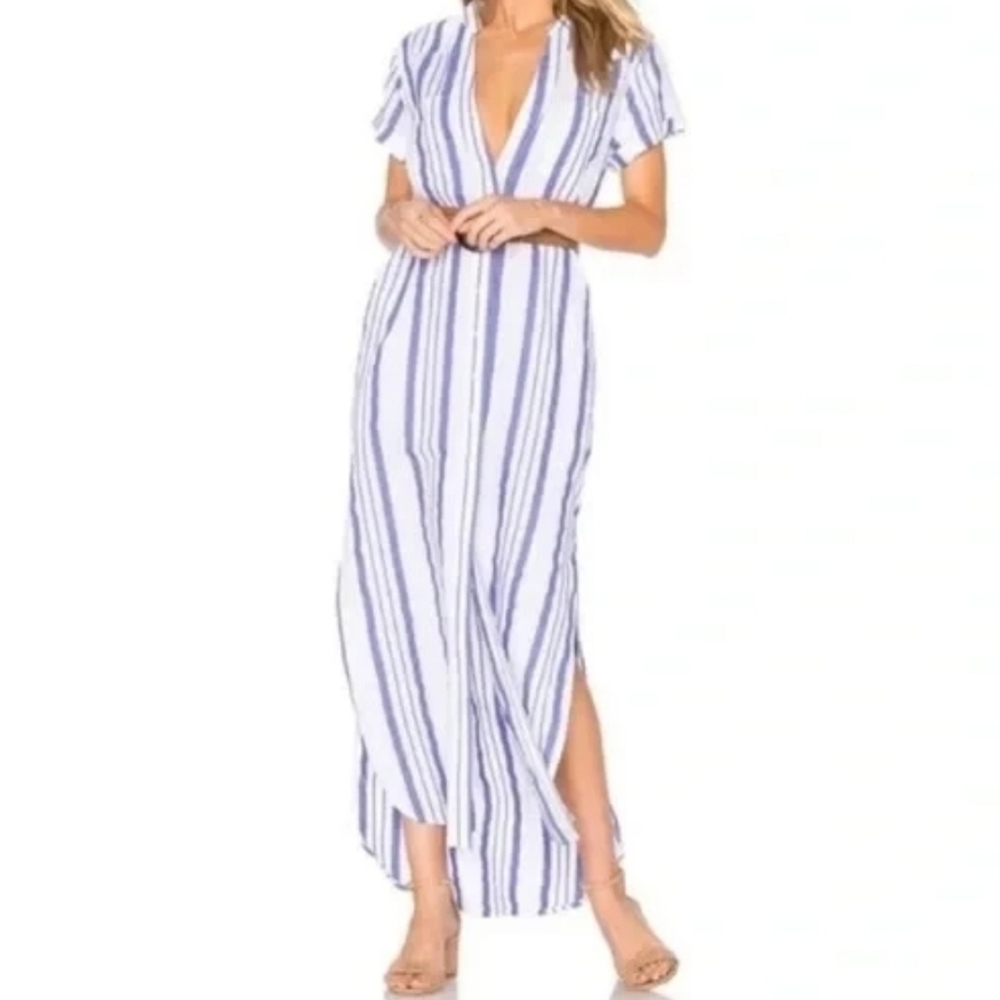 Onia Kim Striped Maxi Cover Up Dress